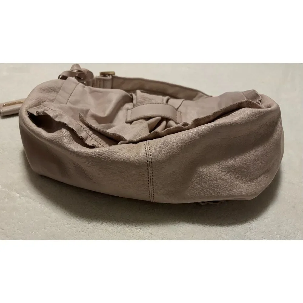 Antonio Melani Light Pink Leather Hobo Shoulder Bag Y2K New